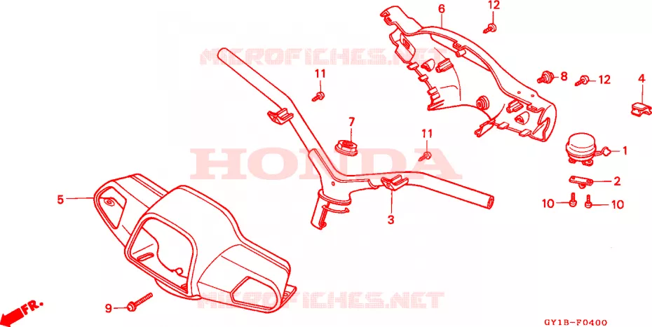 GUIDON - CARENAGE Honda SCOOTER 50 VISION 1991  SA50SM