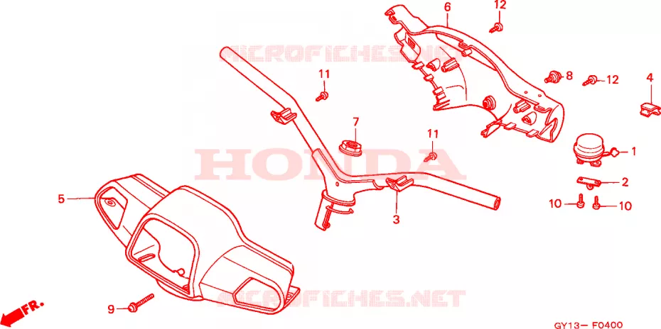 GUIDON - CARENAGE Honda SCOOTER 50 VISION 1994  SA50SR