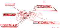 RAYURE/EMBLEME(1) pour Honda ATC 250 BIG RED 1985