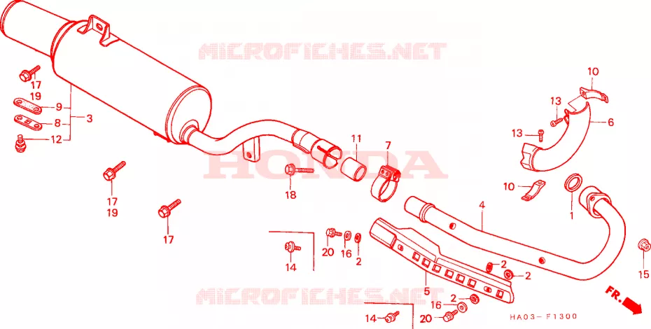 SILENCIEUX D'ECHAPPEMENT Honda ATV 250 ATC 1986  ATC250ESG