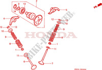 ARBRE A CAMES   SOUPAPE pour Honda FOURTRAX 200 SX 1987