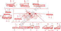 AUTOCOLLANTS (TRX300L/M/FWL/FWM) pour Honda TRX 300 FOURTRAX 4X4 1990