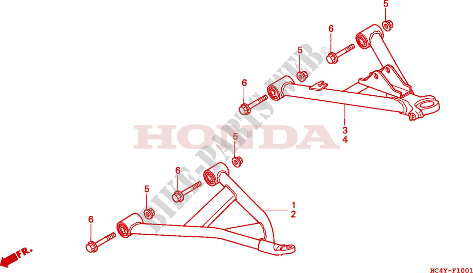 TRIANGLES AVANT pour Honda TRX 300 FOURTRAX 1995