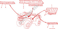 AUTOCOLLANTS pour Honda TRX 200 FOURTRAX D 1994