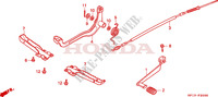 REPOSE PIED   PEDALE pour Honda TRX 200 FOURTRAX D 1994