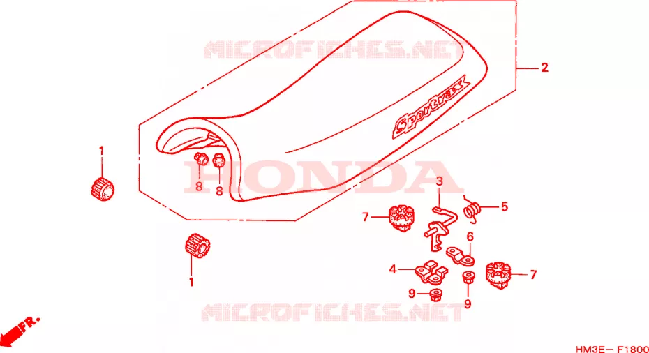 SELLE Honda ATV 300 FOURTRAX 2002  TRX300EX2