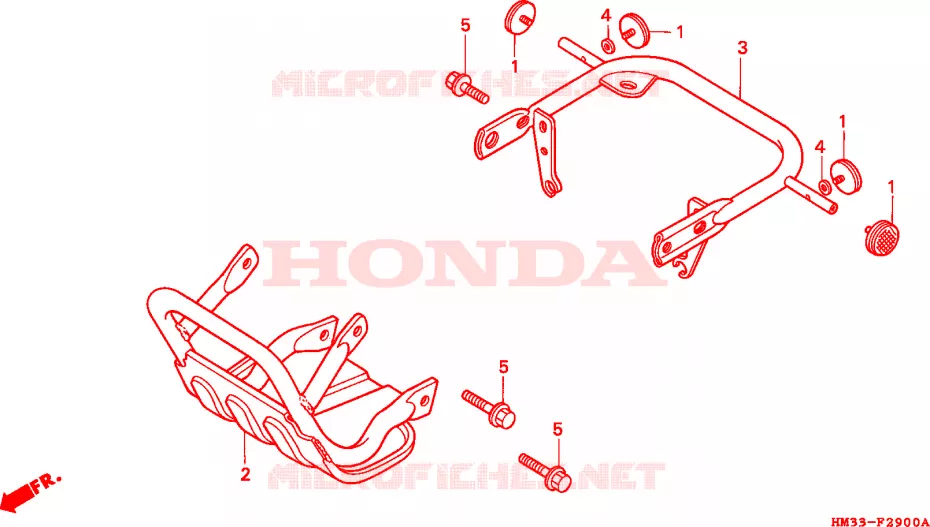 PARE CHOC Honda ATV 300 FOURTRAX 2000  TRX300EXY