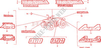 AUTOCOLLANTS pour Honda TRX 300 FOURTRAX 2000