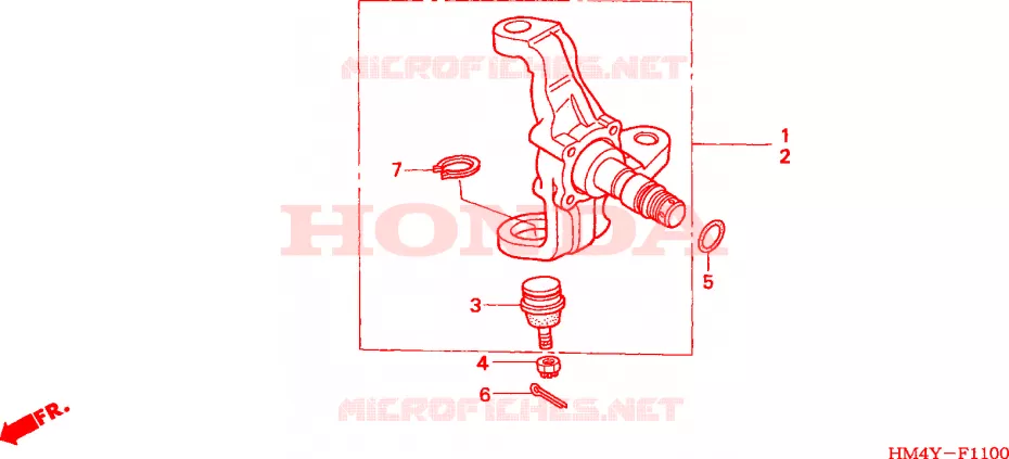 ARTICULATION(1) Honda ATV 300 FOURTRAX 2000  TRX300Y