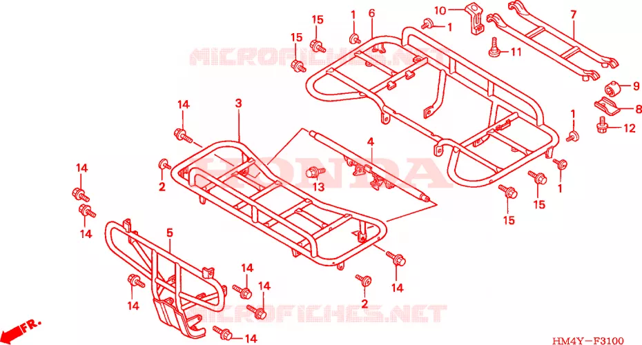 SUPPORT Honda ATV 300 FOURTRAX 2000  TRX300Y