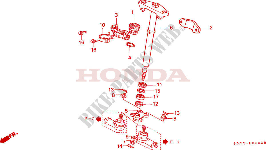 ARBRE DE DIRECTION pour Honda FOURTRAX 400 FOREMAN 4X4 1996