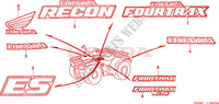 AUTOCOLLANTS pour Honda TRX 250 FOURTRAX RECON Electric Shift 2003
