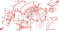 GARDE BOUE ARRIERE (TRX250TM) ('02 '04) pour Honda TRX 250 FOURTRAX RECON Standard 2002