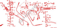 LEVIER DE GUIDON/COMMUTATEUR/CABLE('05) pour Honda TRX 250 FOURTRAX RECON Standard 2005
