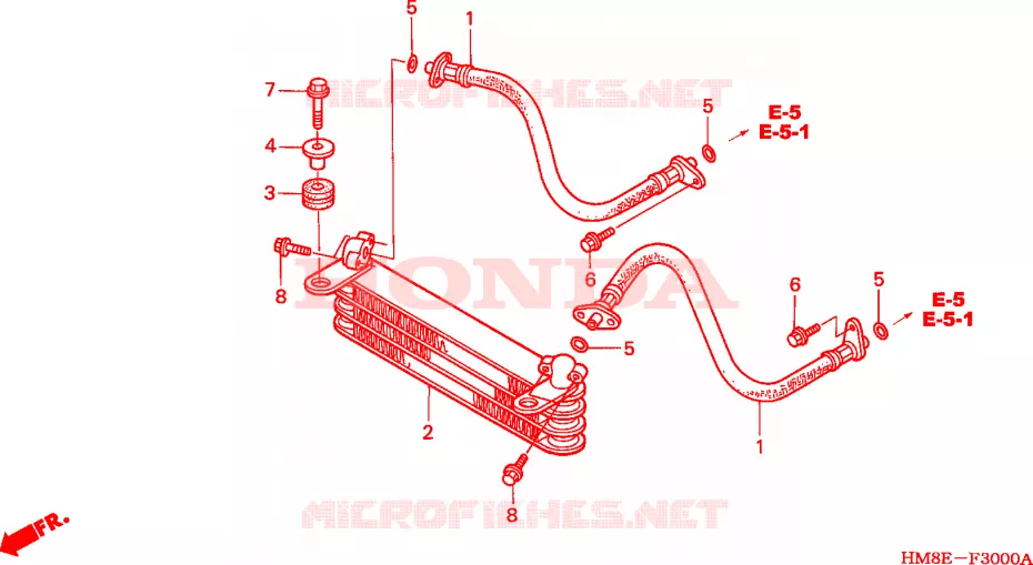 RADIATEUR D'HUILE Honda ATV 250 FOURTRAX 2004  TRX250TE4