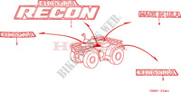 MARQUE(2) pour Honda TRX 250 FOURTRAX RECON 2001