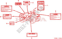 ETIQUETTE DE PRECAUTIONS(A) pour Honda FOURTRAX 450 FOREMAN 4X4 Electric Shift 2002