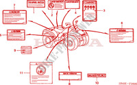 ETIQUETTE DE PRECAUTIONS(CM/U) pour Honda FOURTRAX 450 FOREMAN 4X4 Electric Shift 2003