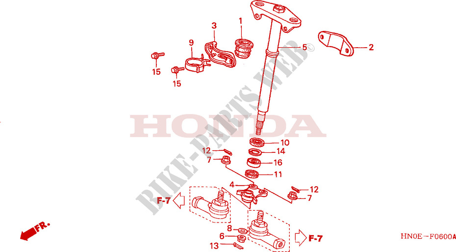ARBRE DE DIRECTION pour Honda FOURTRAX 450 FOREMAN 4X4 Electric Shift 2002