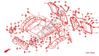 GARDE BOUE AVANT(S) pour Honda FOURTRAX 450 FOREMAN 4X4 2000