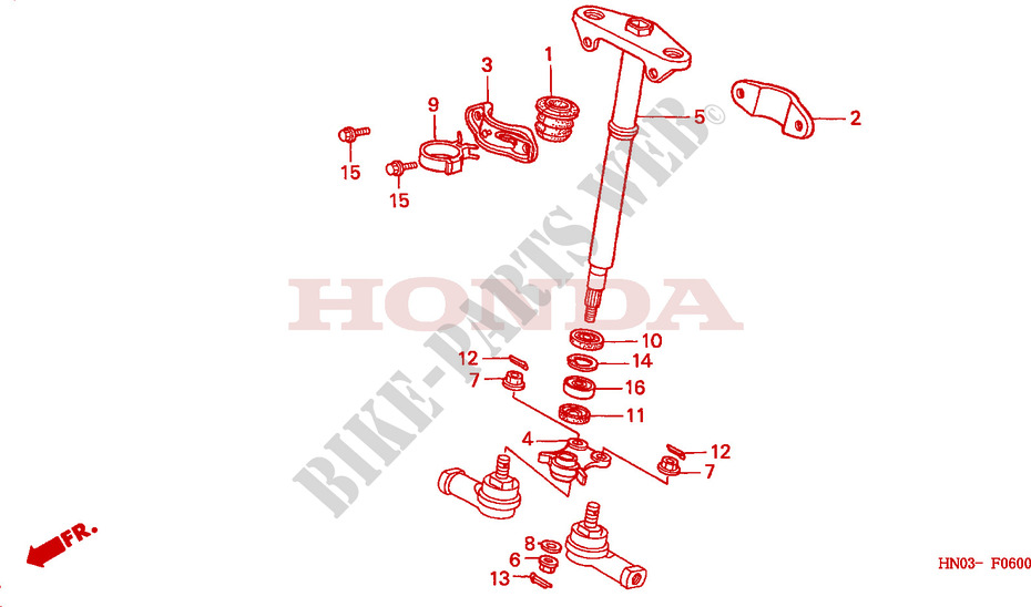ARBRE DE DIRECTION pour Honda FOURTRAX 450 FOREMAN 4X4 Electric Shift 1999