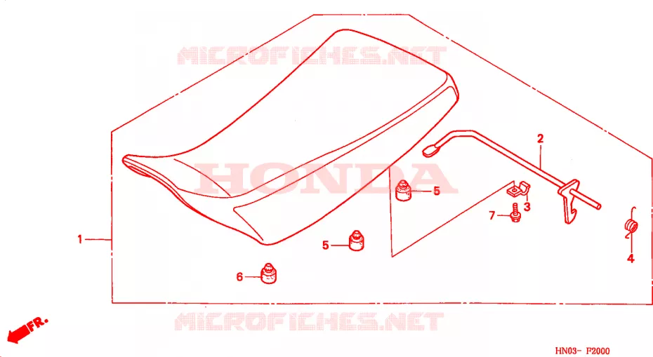 SELLE Honda ATV 450 FOURTRAX 2000  TRX450SY