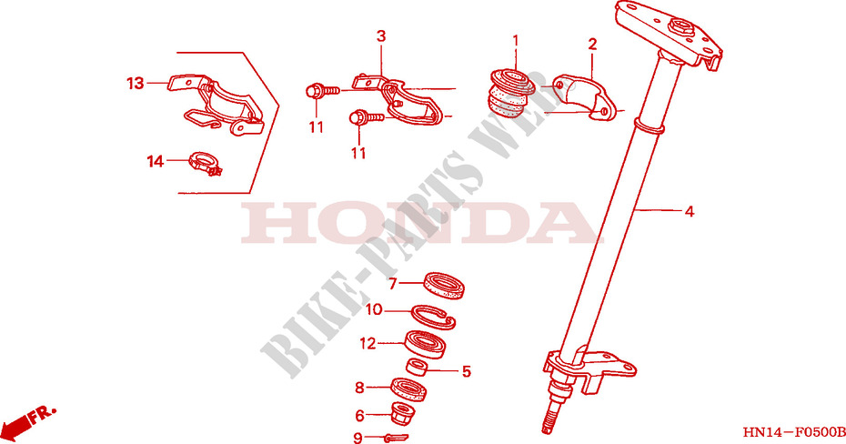 ARBRE DE DIRECTION pour Honda FOURTRAX SPORT 400 EX 2002