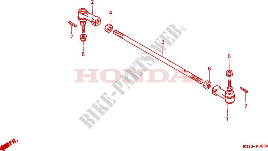 BARRE DE DIRECTION pour Honda FOURTRAX SPORT 400 EX 2002