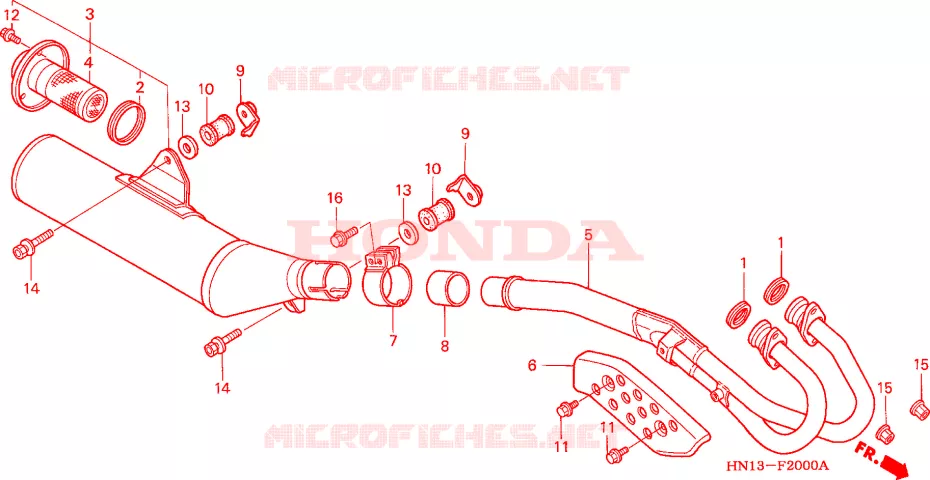 SILENCIEUX D'ECHAPPEMENT Honda ATV 400 FOURTRAX 2001  TRX400EX1