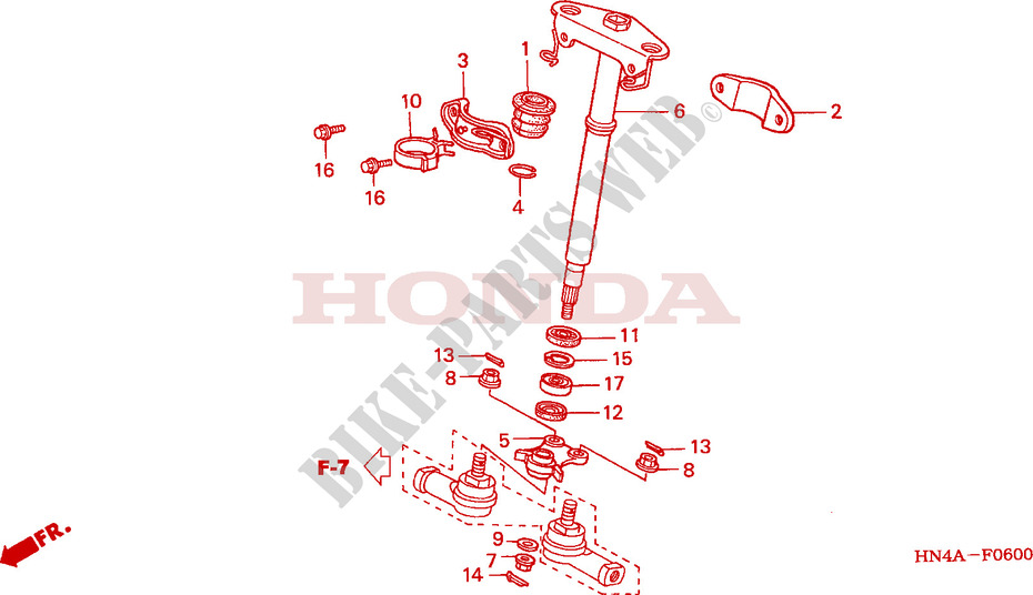 ARBRE DE DIRECTION pour Honda FOURTRAX 350 RANCHER 4X4 2003