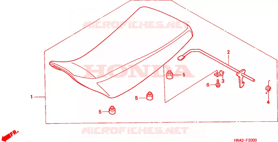 SELLE Honda ATV 350 FOURTRAX 2002  TRX350TM2