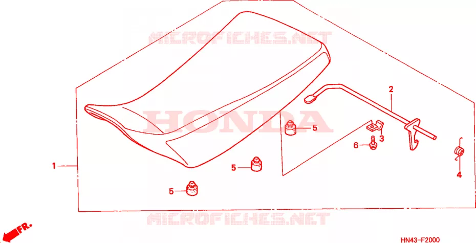 SELLE Honda ATV 350 FOURTRAX 2000  TRX350TMY