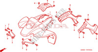 GARDE BOUE AVANT (TRX250EX1/2/3/4/5) pour Honda TRX 250 SPORTRAX EX 2004