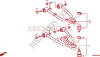 TRIANGLES AVANT (TRX250EX1/2/3/4/5) pour Honda TRX 250 SPORTRAX EX 2001