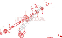 AXE DE KICK pour Honda CR 125 R 1988