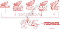AUTOCOLLANTS pour Honda CR 250 R 1988