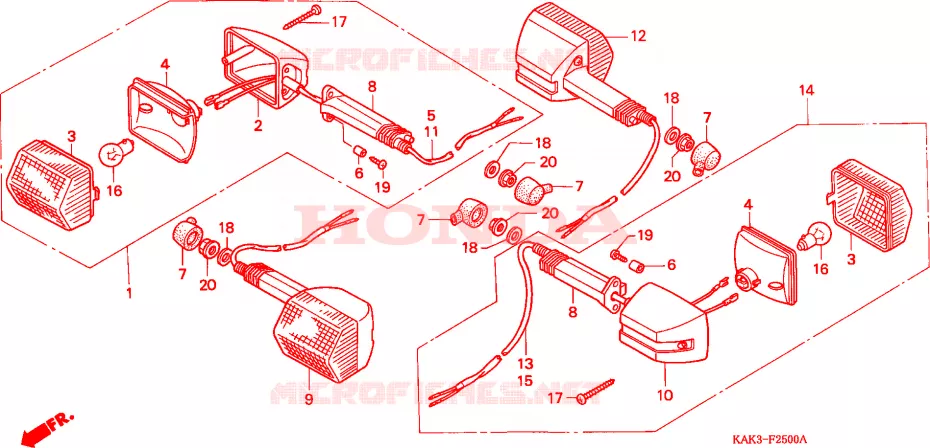 CLIGNOTANT Honda MOTO 125 CRM 1992  CRM125RN