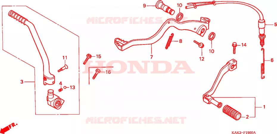 PEDALE Honda MOTO 125 CRM 1992  CRM125RM