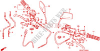 LEVIER DE GUIDON/COMMUTATEUR/CABLE(1) pour Honda CB 250 NIGHTHAWK 2000
