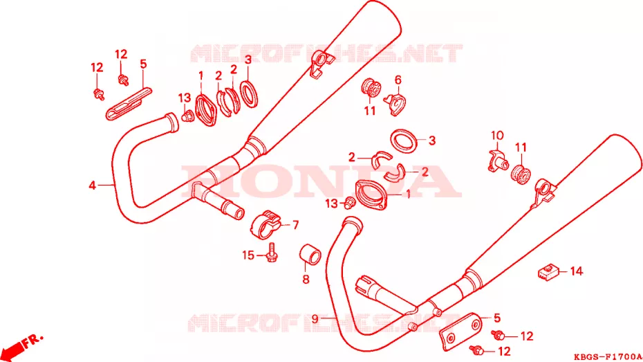 SILENCIEUX D'ECHAPPEMENT Honda MOTO 250 CB 1992  CB250N