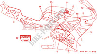 MARQUE(5)(DROITE) pour Honda NSR 125 R 2000