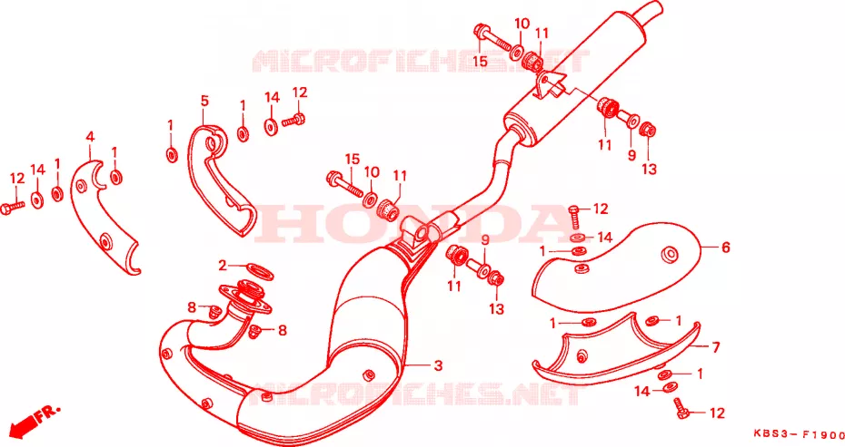 SILENCIEUX D'ECHAPPEMENT Honda MOTO 125 NSR 2000  NSR125RY