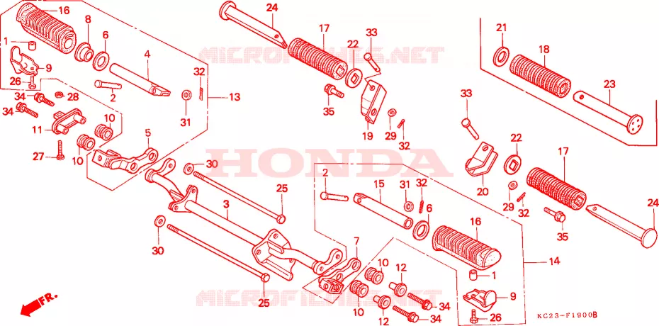 REPOSE PIED Honda MOTO 125 CM 1990  CM125CJ