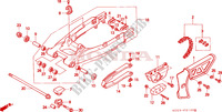 BRAS OSCILLANT   CARTER DE CHAINE pour Honda XR 250 Kumamoto factory 2003