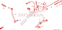 PEDALE   KICK pour Honda CG 125 CARGO ASIENTO INDIVIDUAL 1998