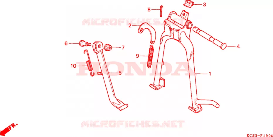 BEQUILLE Honda MOTO 125 CG 1993  CG125P_SS