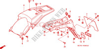 GARDE BOUE ARRIERE (XR400RT,V,W,X ED/DK/U) pour Honda XR 400 2003