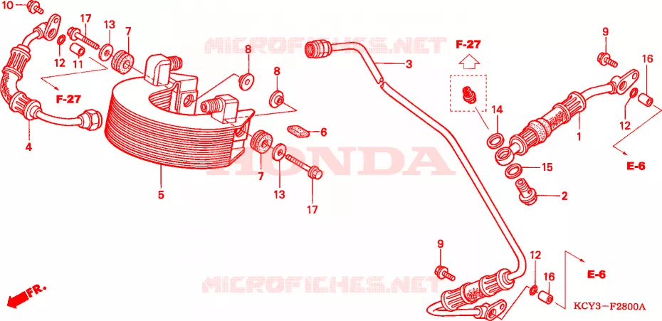 RADIATEUR D'HUILE Honda MOTO 400 XR 2000  XR400RY