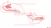 RAYURE/EMBLEME(3) pour Honda H 100 1988