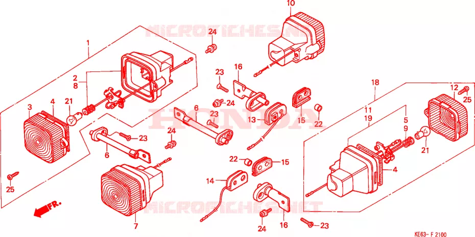 CLIGNOTANT(1) Honda MOTO 100 other-models 1983  H100SD